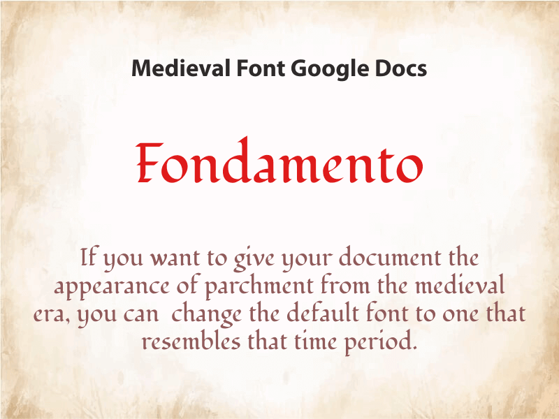 Medieval Font Google Docs