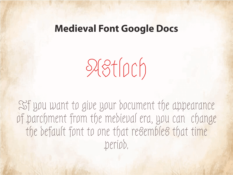 Medieval Font Google Docs