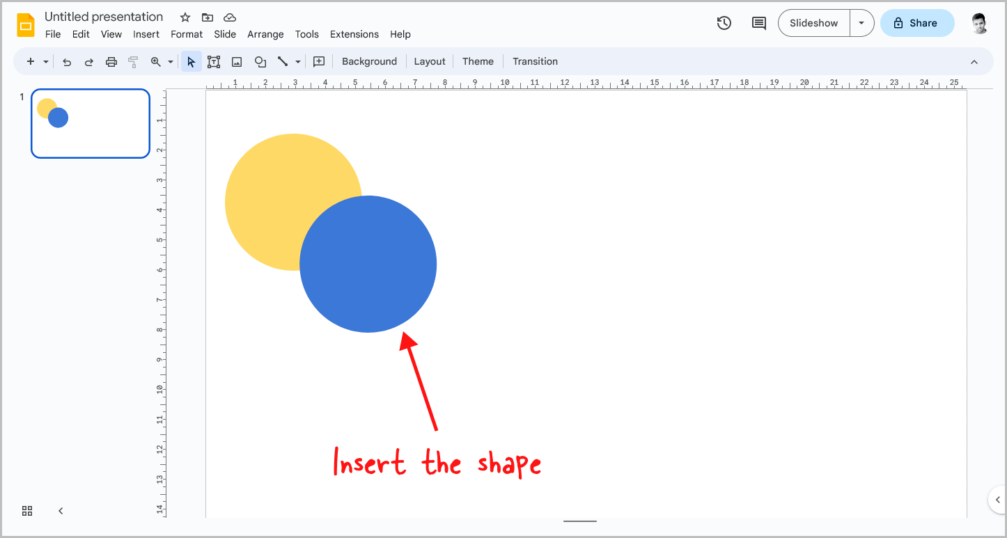 Google Slides Semi Transparent Shape