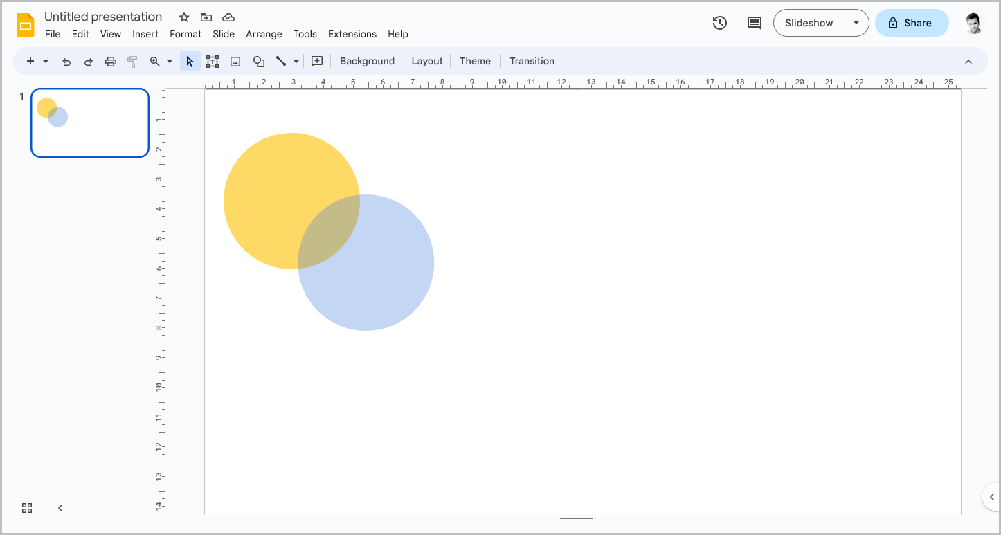 Google Slides Semi Transparent Shape