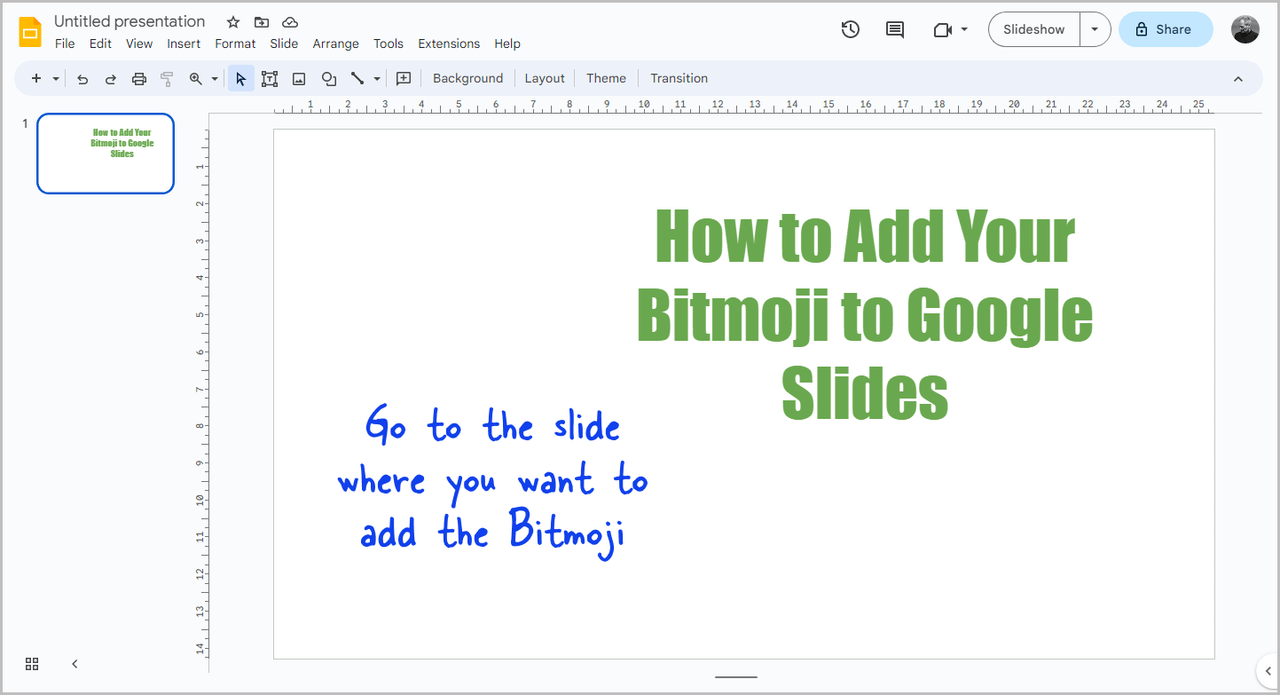 How to Add Your Bitmoji to Google Slides