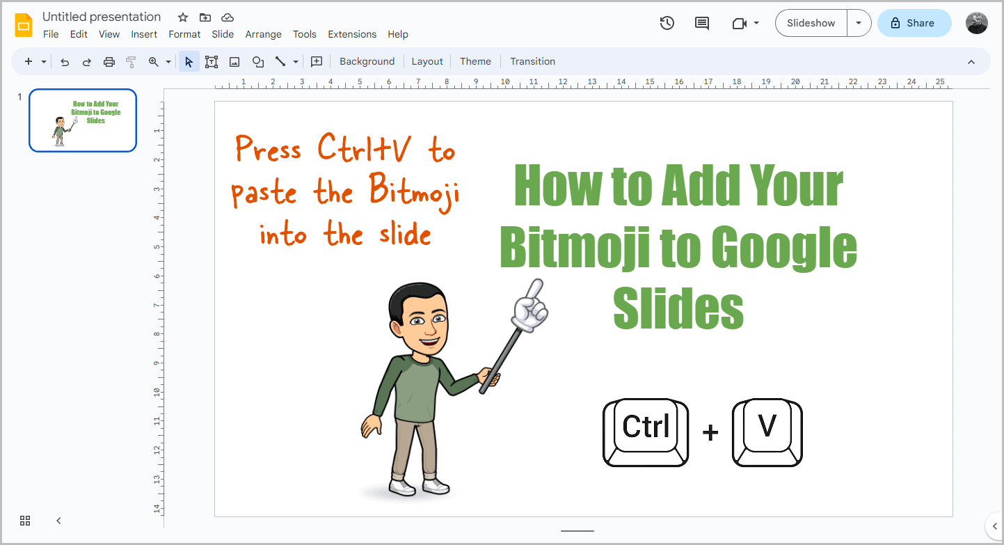 How to Add Your Bitmoji to Google Slides