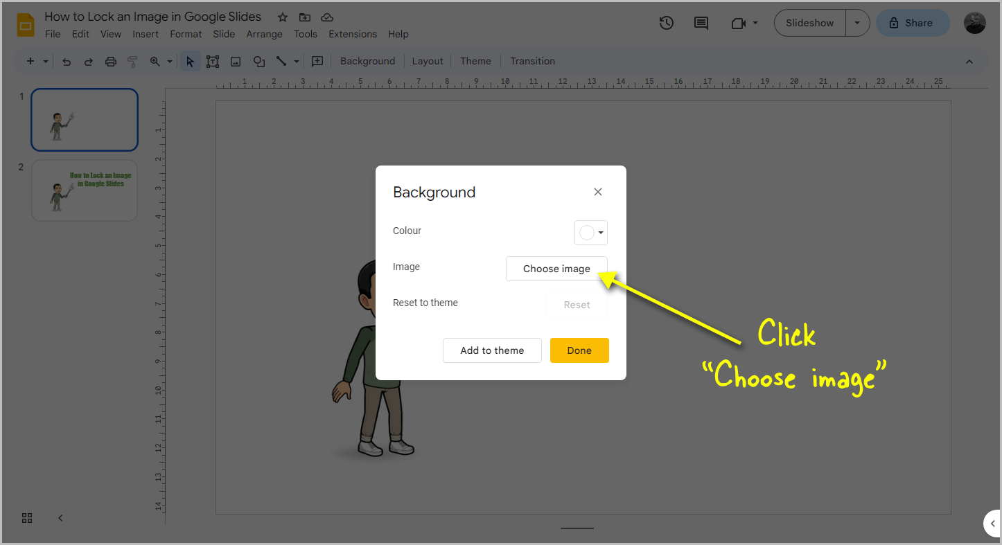 How to Lock an Image in Google Slides