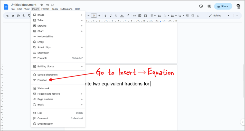 How To Insert Fractions In Docs