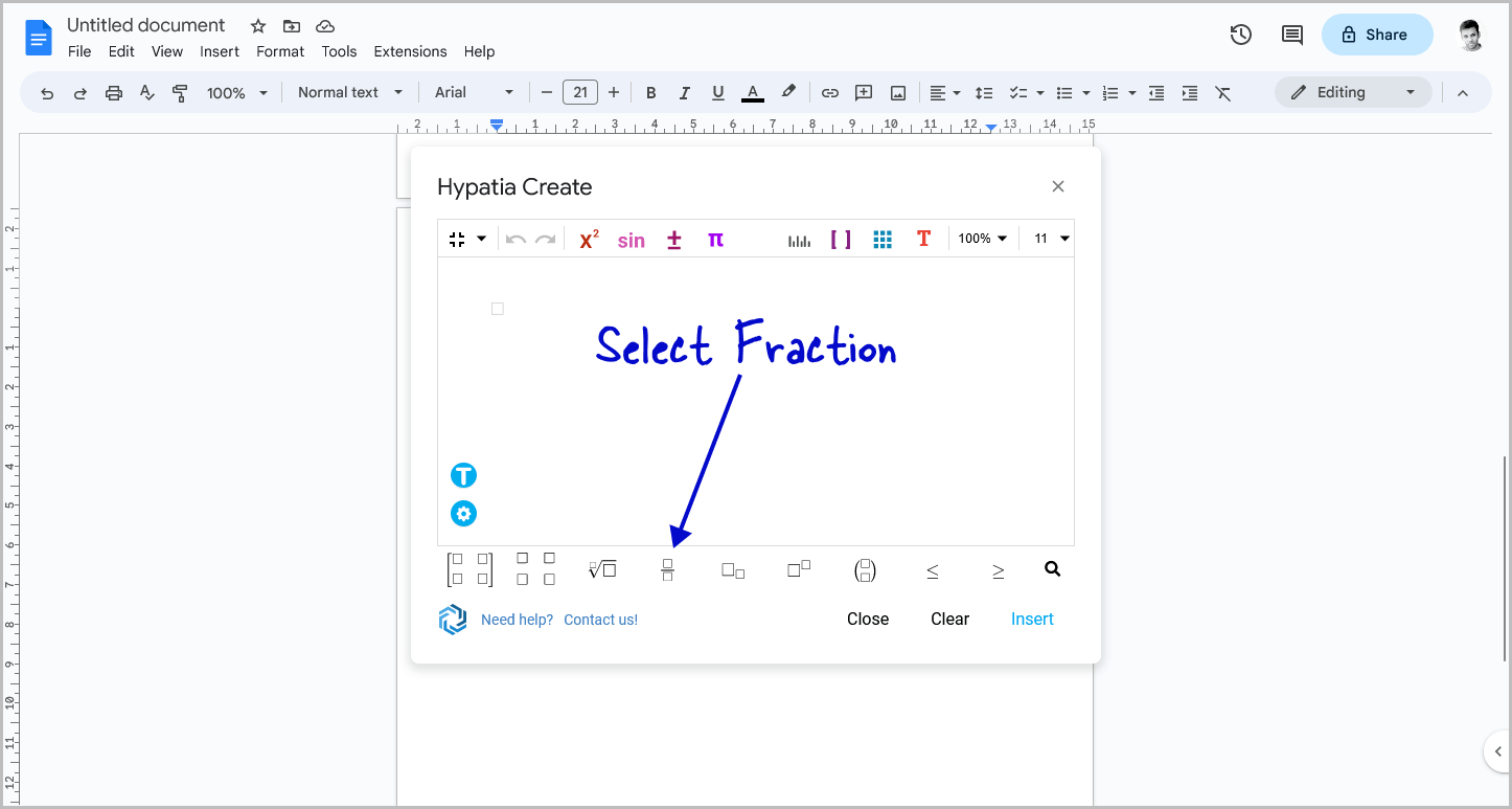 How to Make Fractions in Google Docs