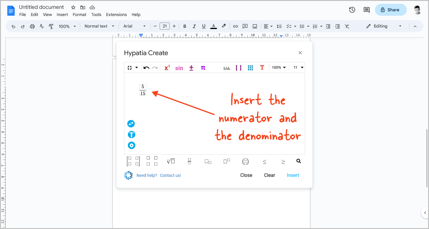 How to Make Fractions in Google Docs