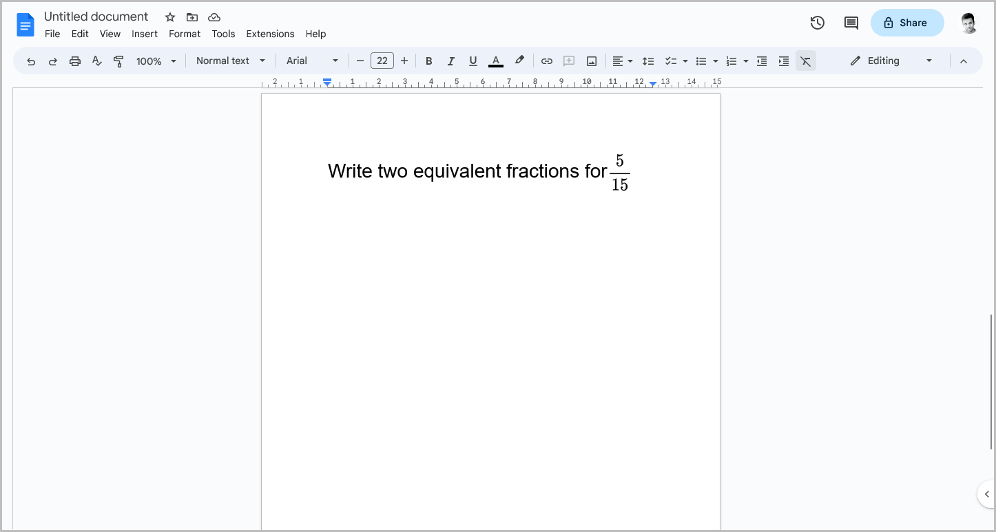 How to Make Fractions in Google Docs