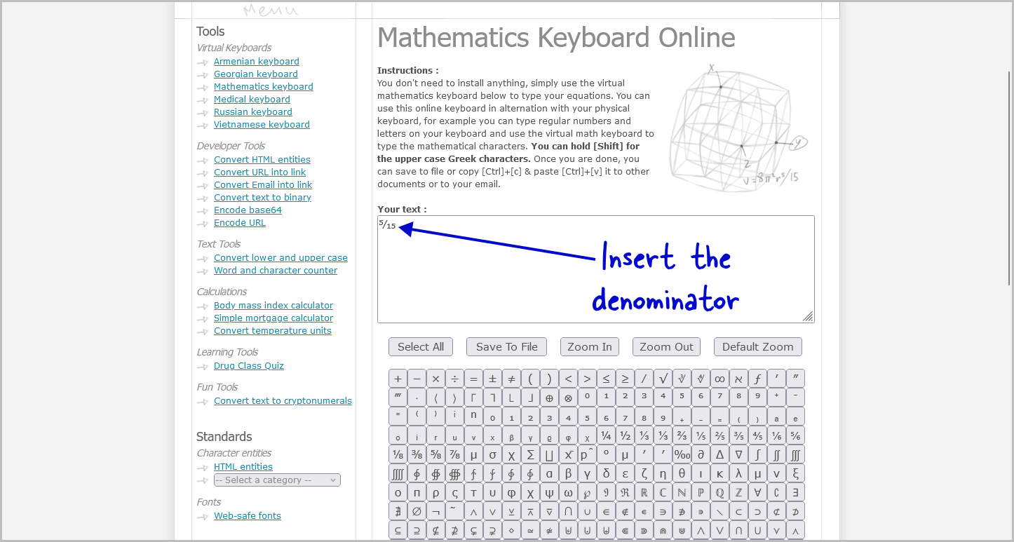 How to Make Fractions in Google Docs