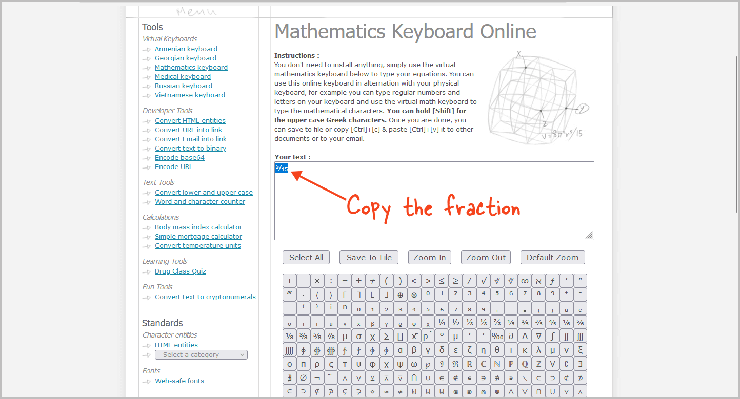 How to Make Fractions in Google Docs