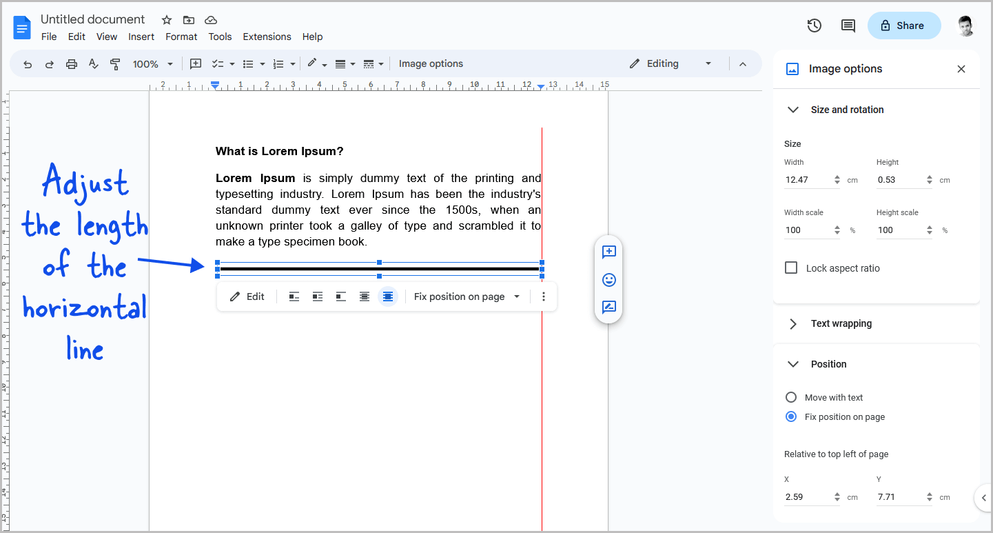 How to Make Horizontal Line Thicker in Google Docs