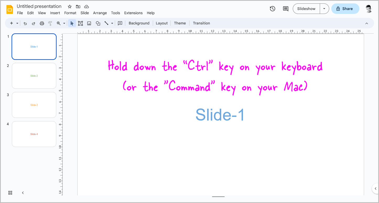 How to Select Multiple Slides on Google Slides