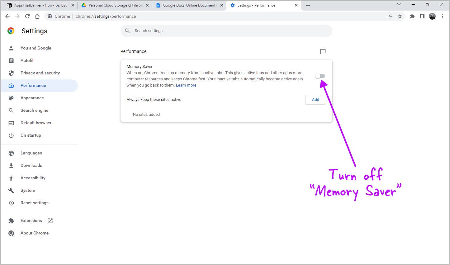 Stop Chrome From Suspending Tabs