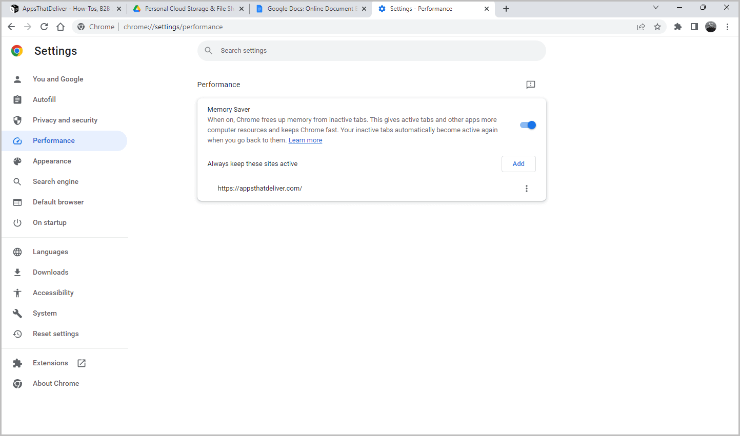 Stop Chrome From Suspending Tabs