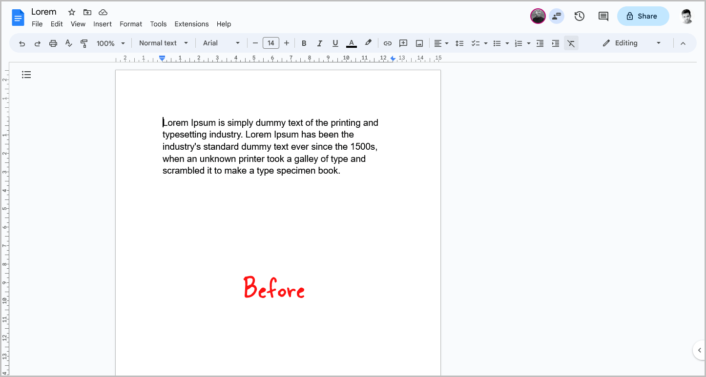 Why is My Google Doc Shifted to the Left_Before