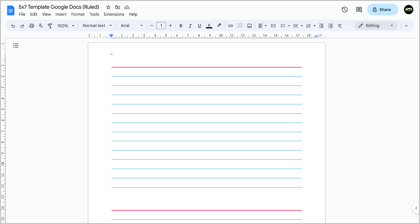 5x7 Template Google Docs FREE