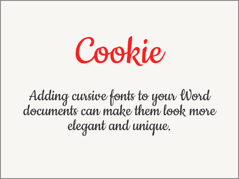 Best Cursive Fonts in Word [FREE]