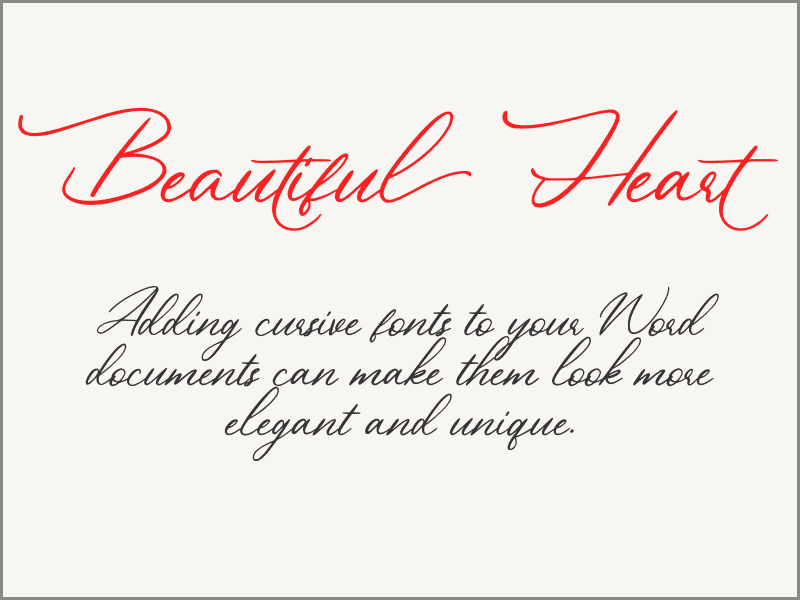 Best Cursive Fonts in Word [FREE]