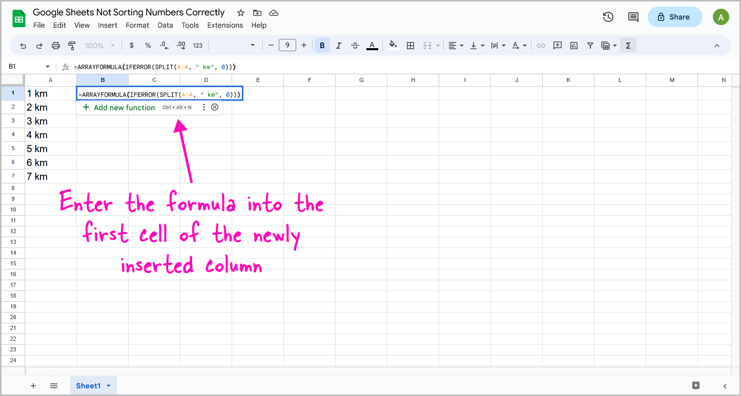 Google Sheets Not Sorting Numbers Correctly