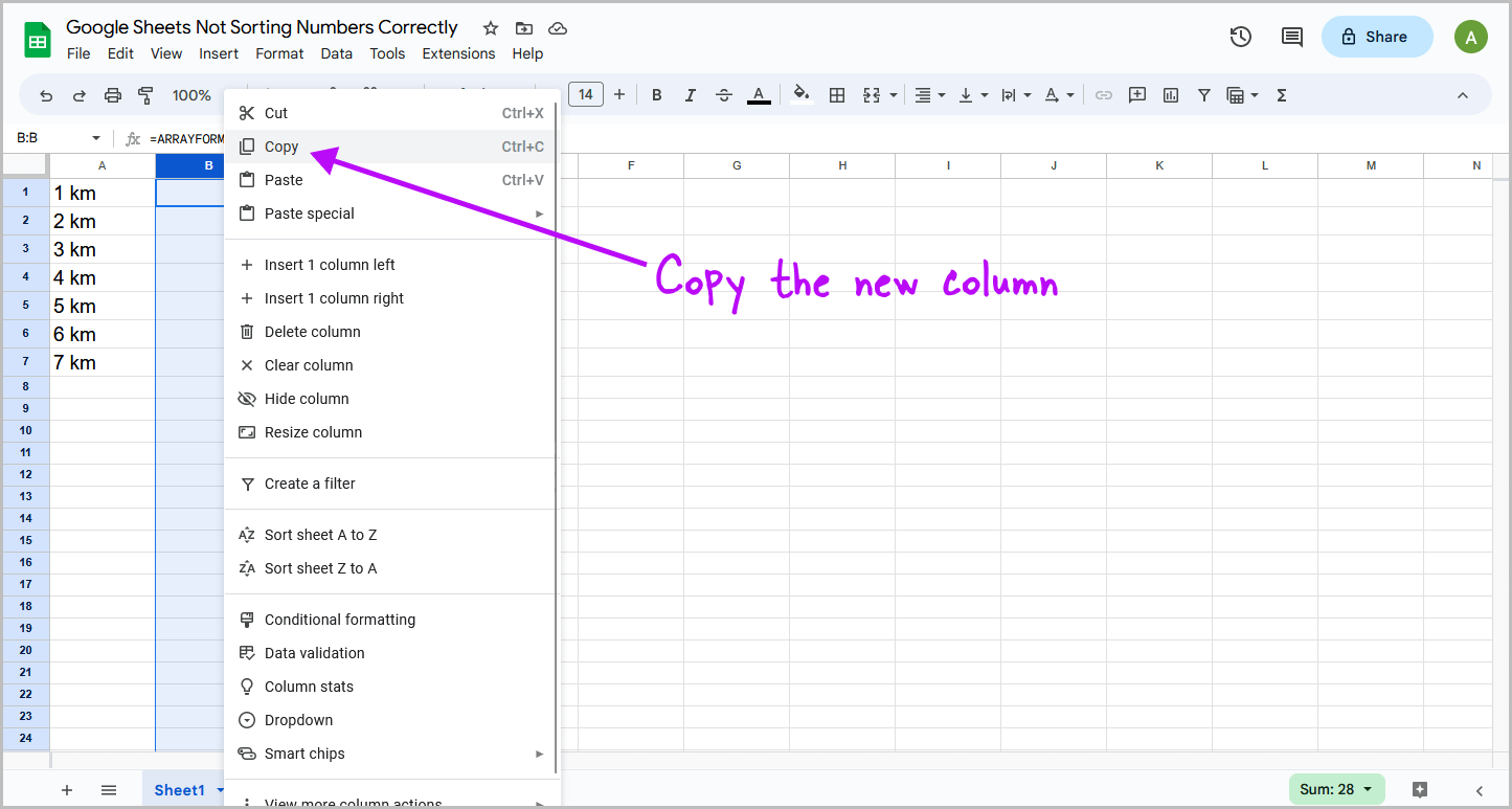 Google Sheets Not Sorting Numbers Correctly