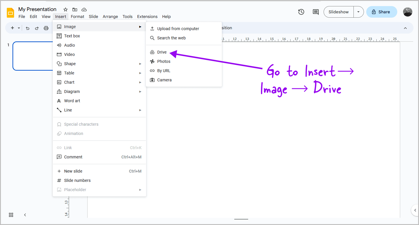 Google Slides Error Rendering Shape