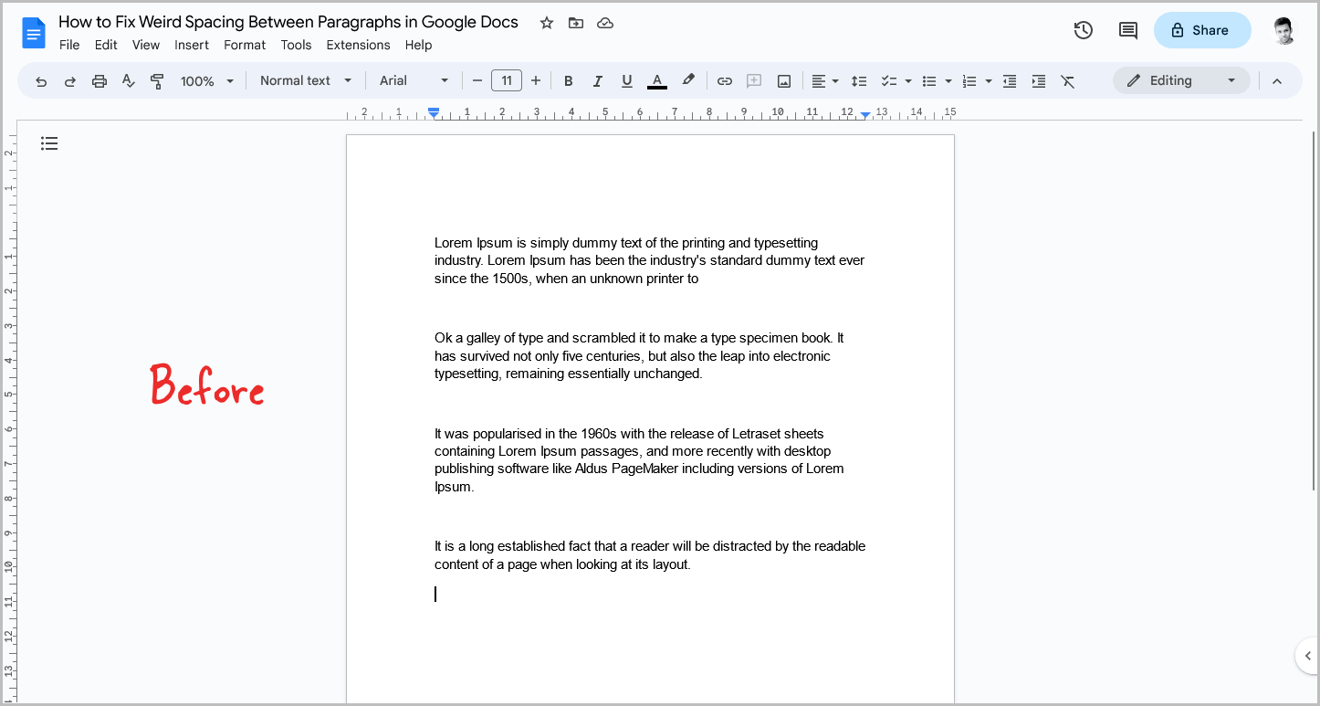 How to Fix Weird Spacing Between Paragraphs in Google Docs