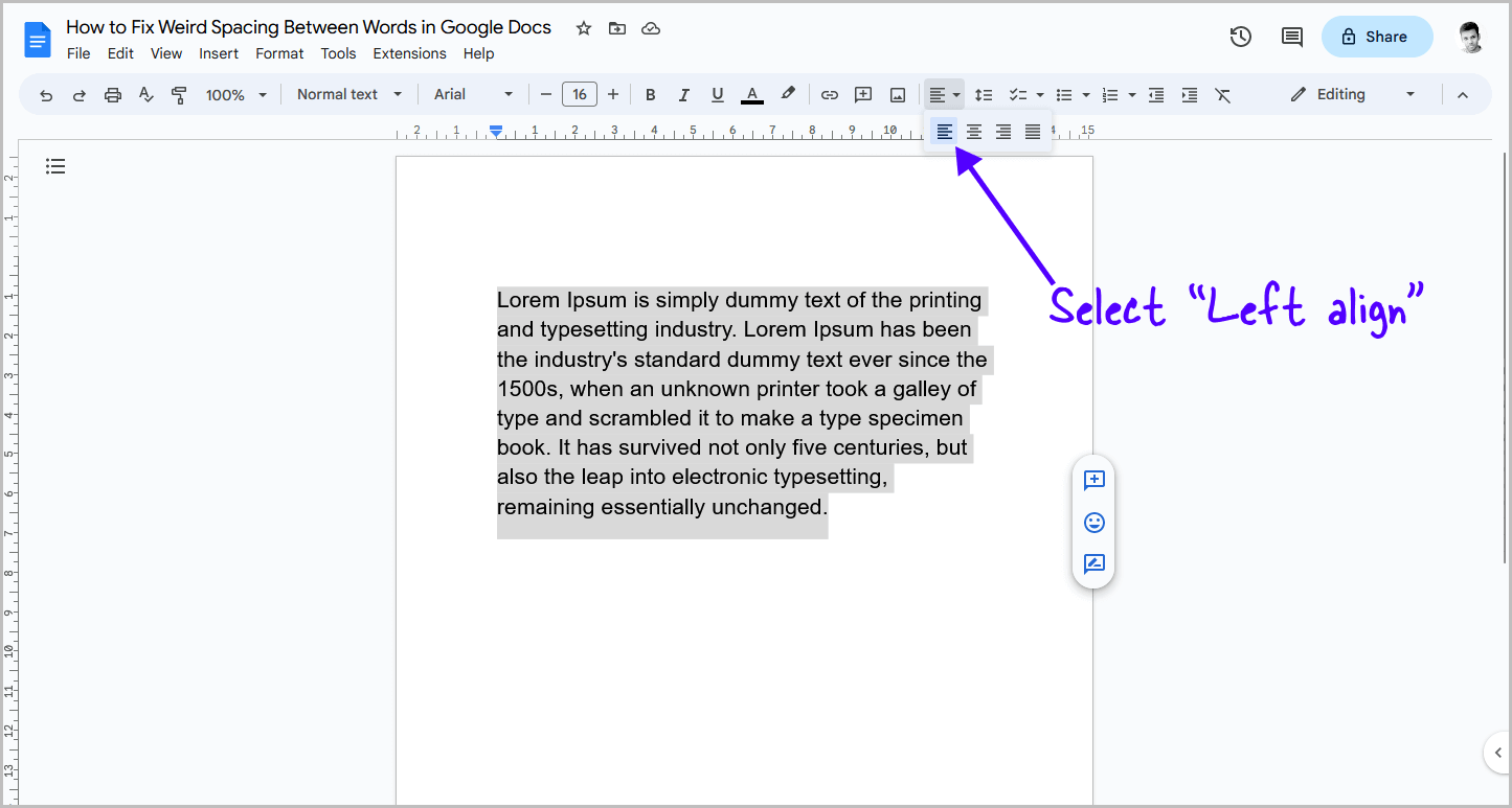 how-to-fix-weird-spacing-between-words-in-google-docs