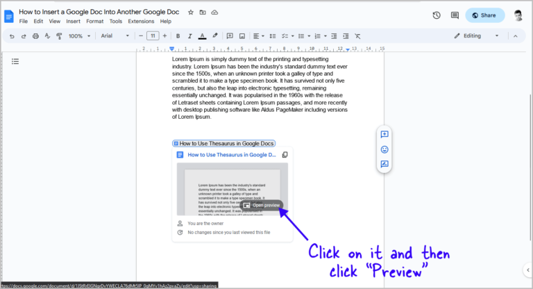 How To Insert A Google Doc Into Another Google Doc