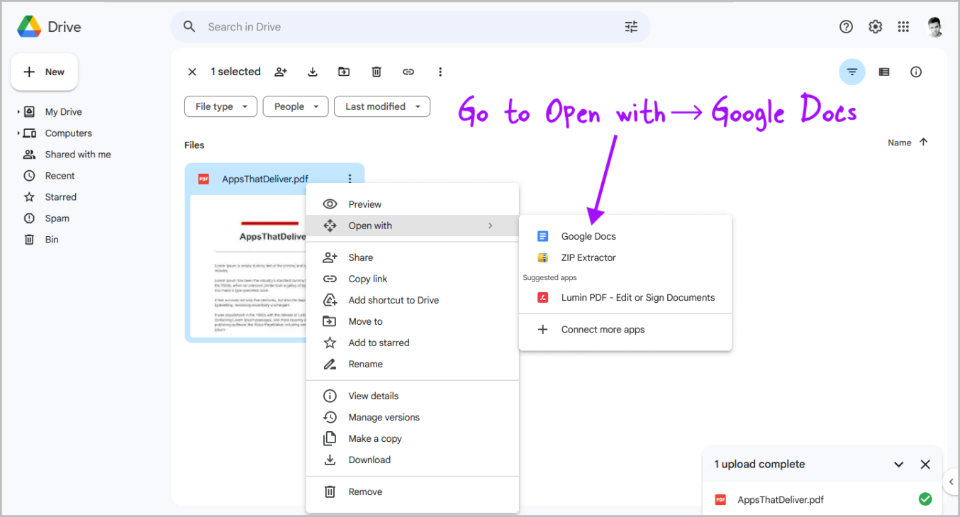 How To Insert A PDF Into A Google Doc