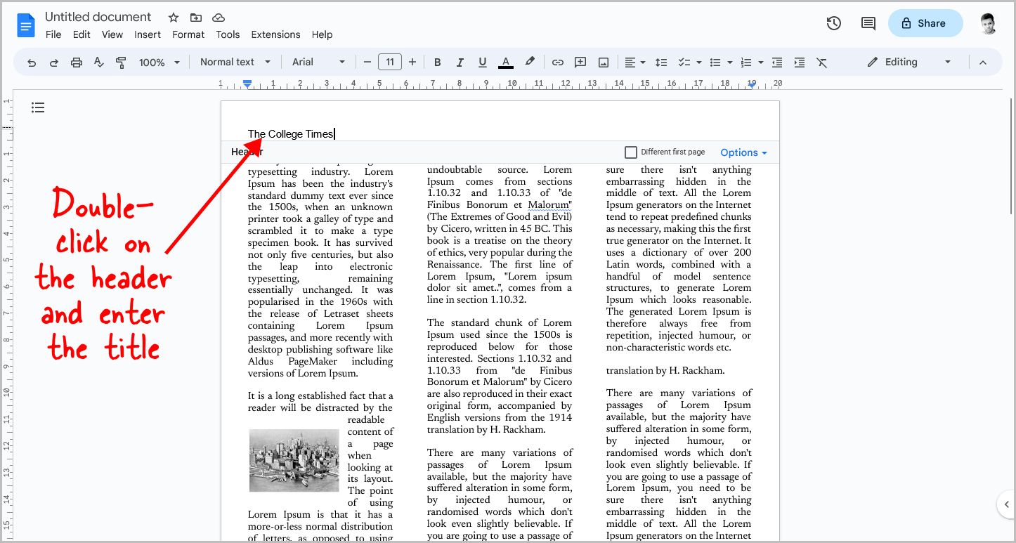 How to Make a Newspaper on Google Docs