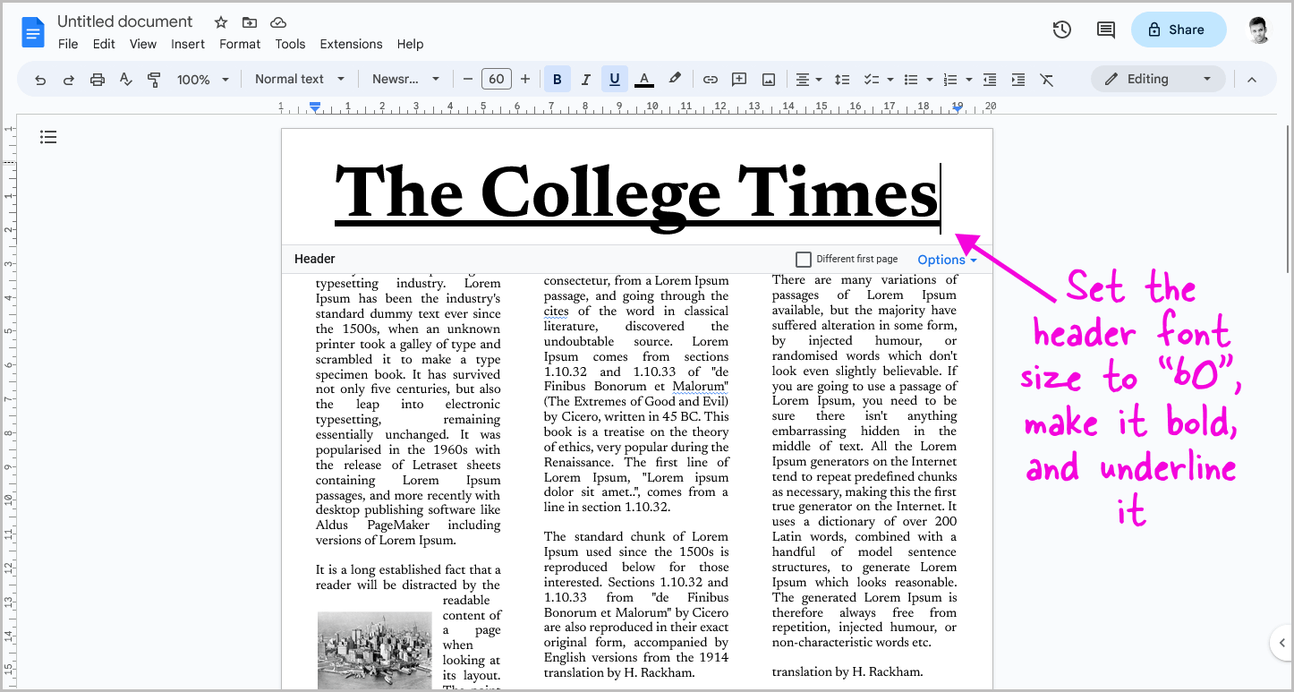 How to Make a Newspaper on Google Docs