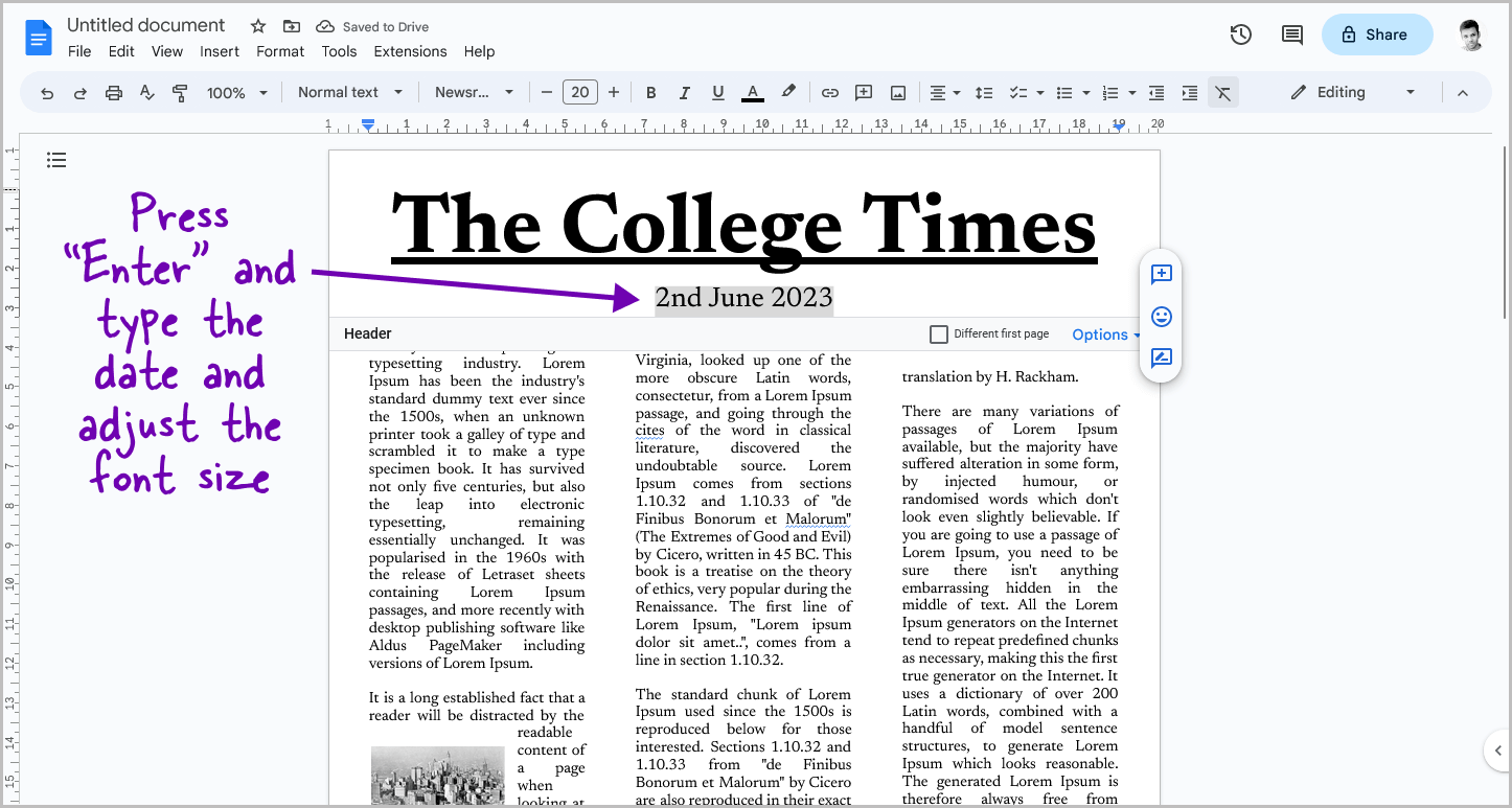 How to Make a Newspaper on Google Docs