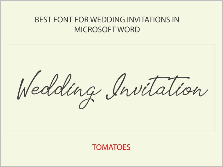 Best font for wedding invitations in microsoft word