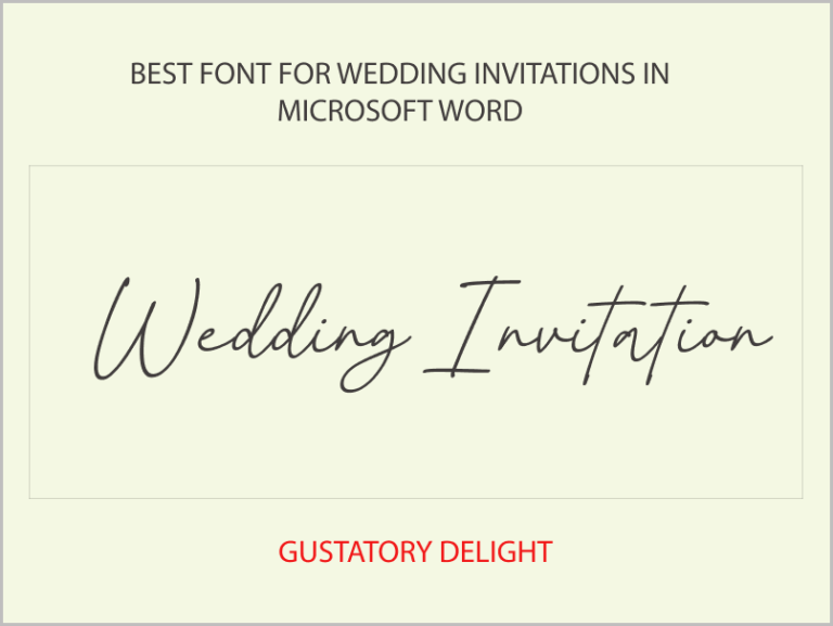 Best Font for Wedding Invitations in Microsoft Word