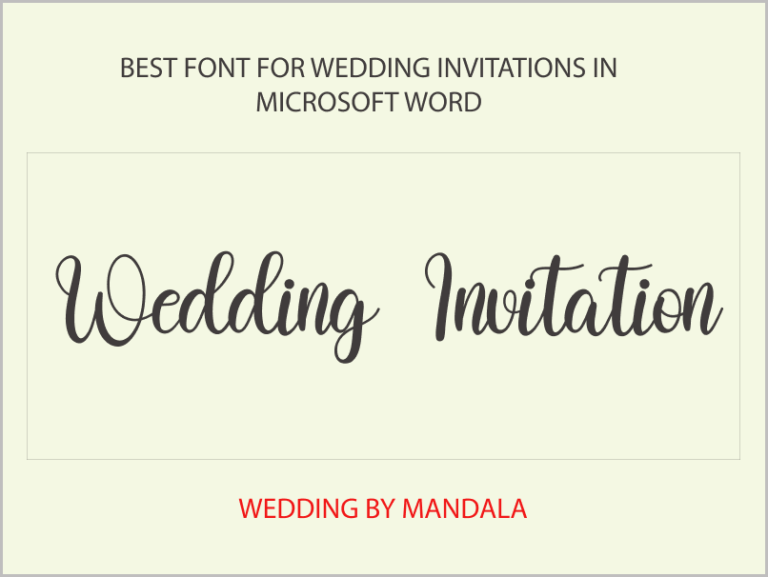 Best font for wedding invitations in microsoft word