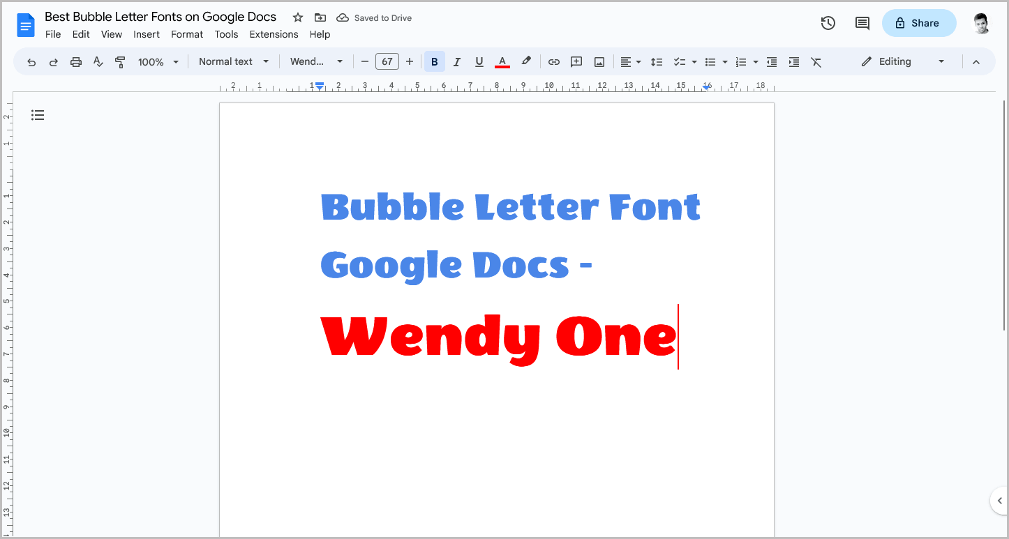 Bubble Letter Font Google Docs