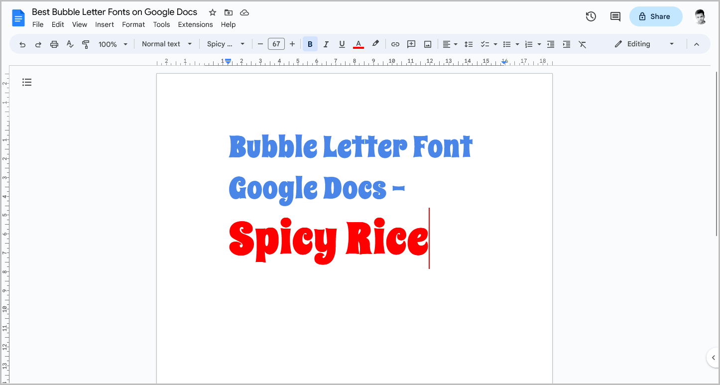 Bubble Letter Font Google Docs