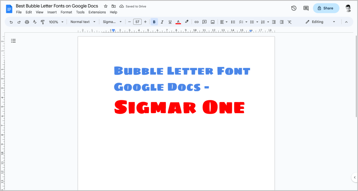 Best Bubble Letter Fonts on Google Docs