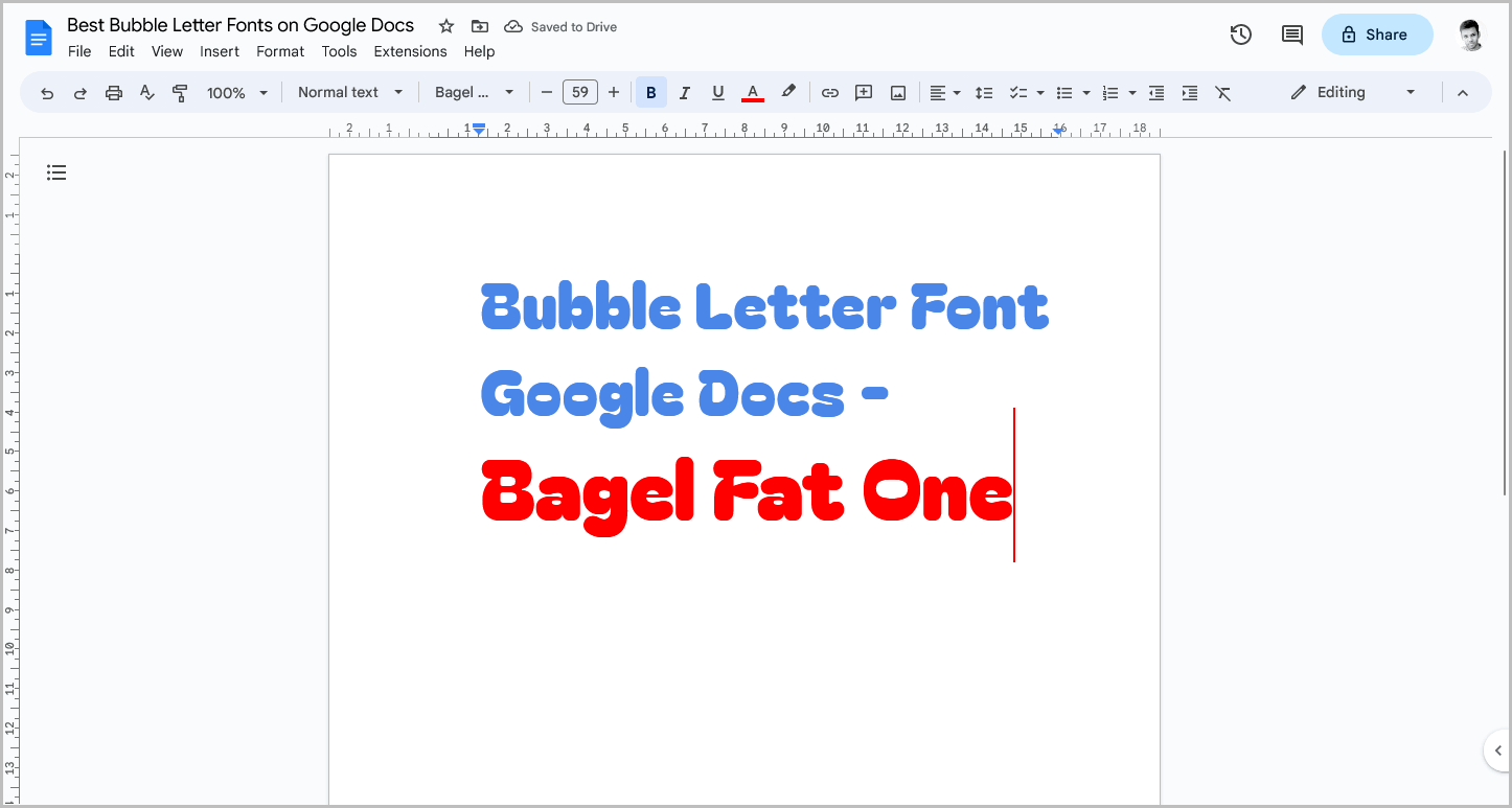 Bubble Letter Font Google Docs