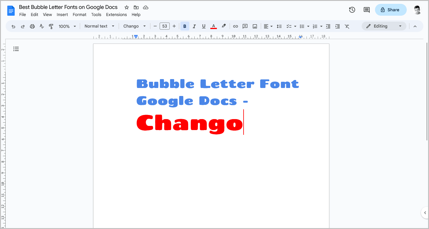 Bubble Letter Font Google Docs