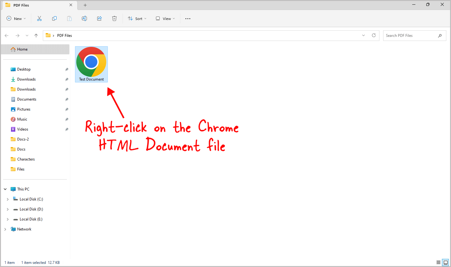 Chrome HTML Document PDF