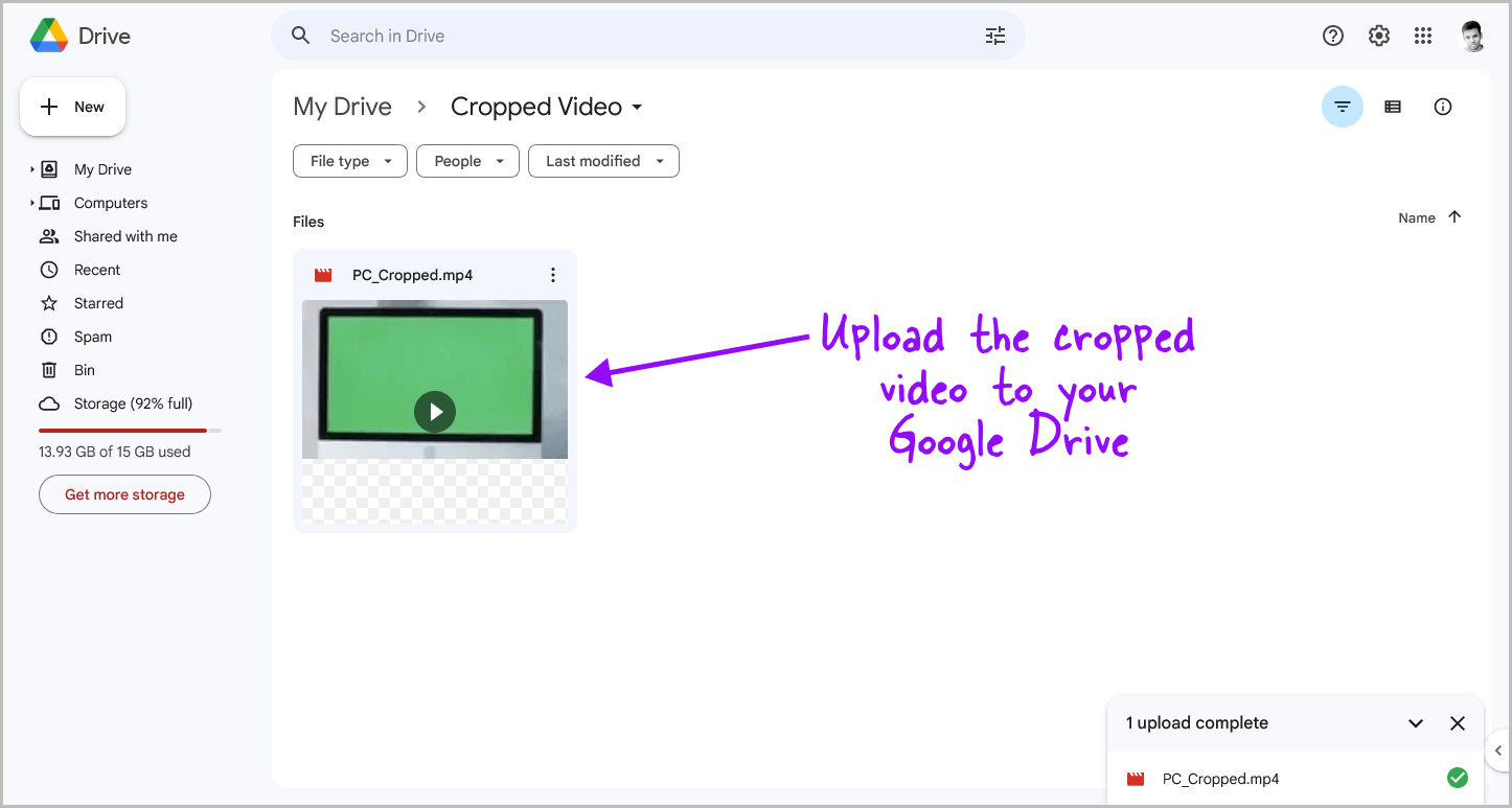 Crop Video in Google Slides