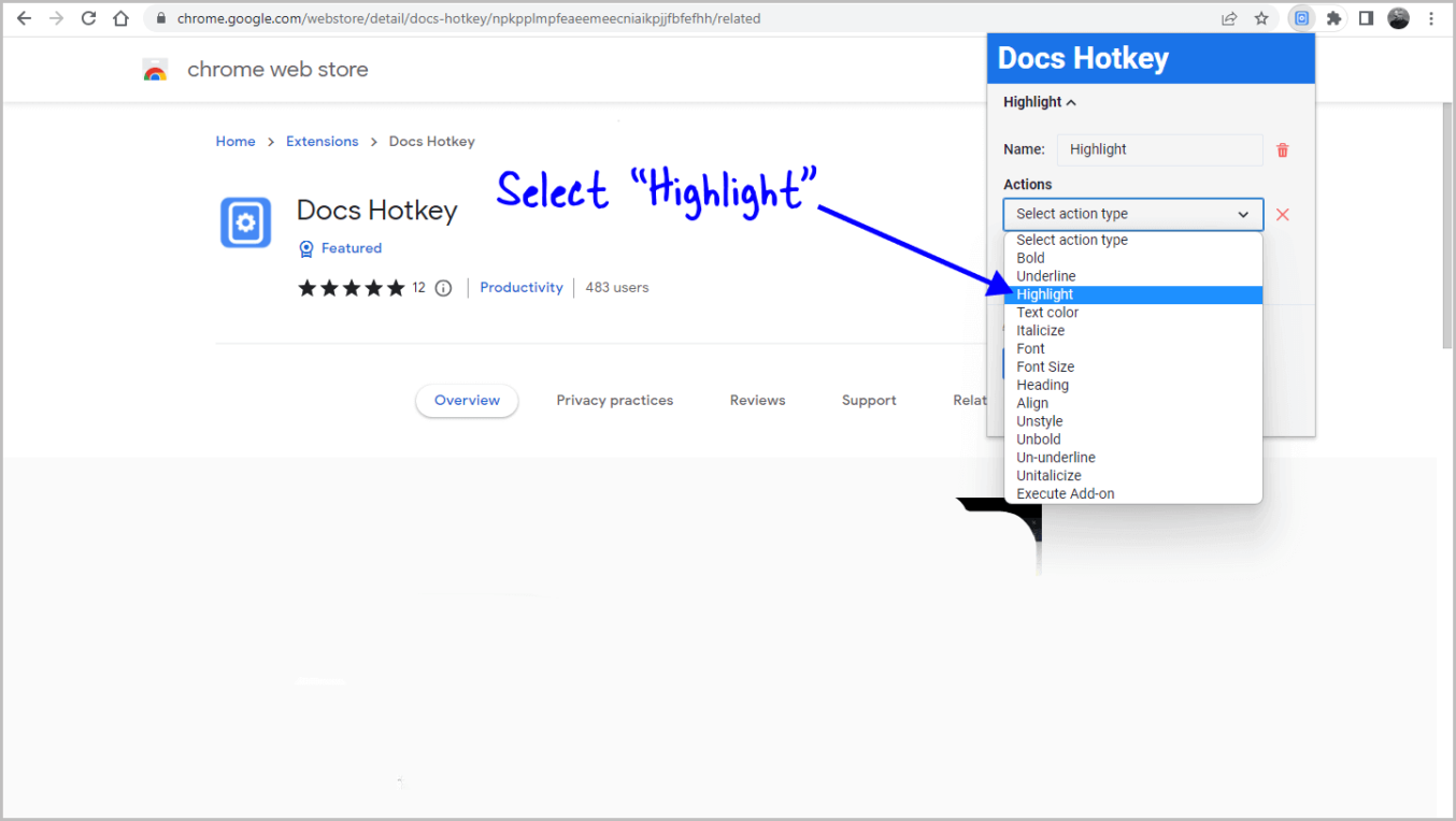 google-docs-highlight-shortcut