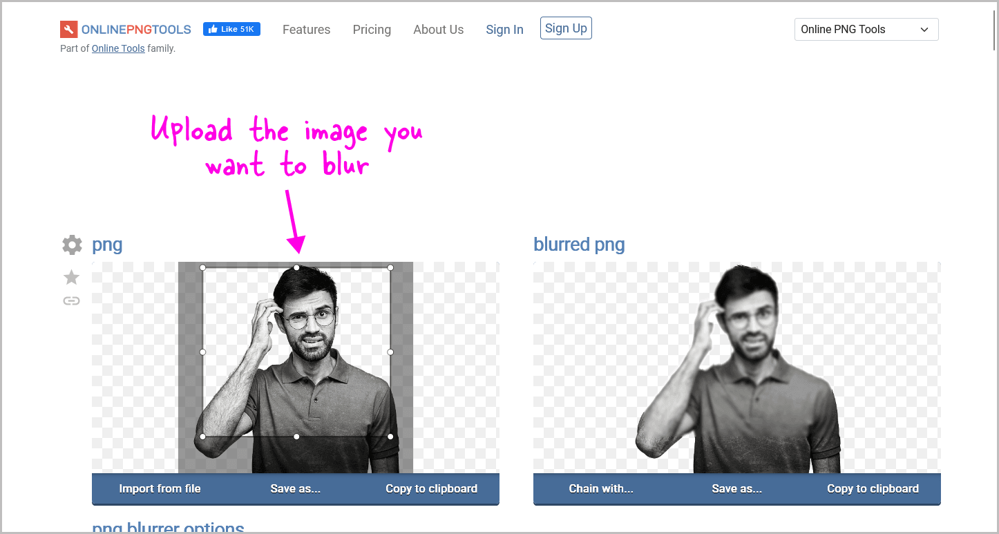 google presentation blur image