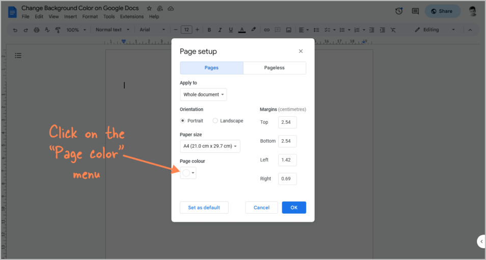 How to Change Background Color on Google Docs [4 Easy Steps]