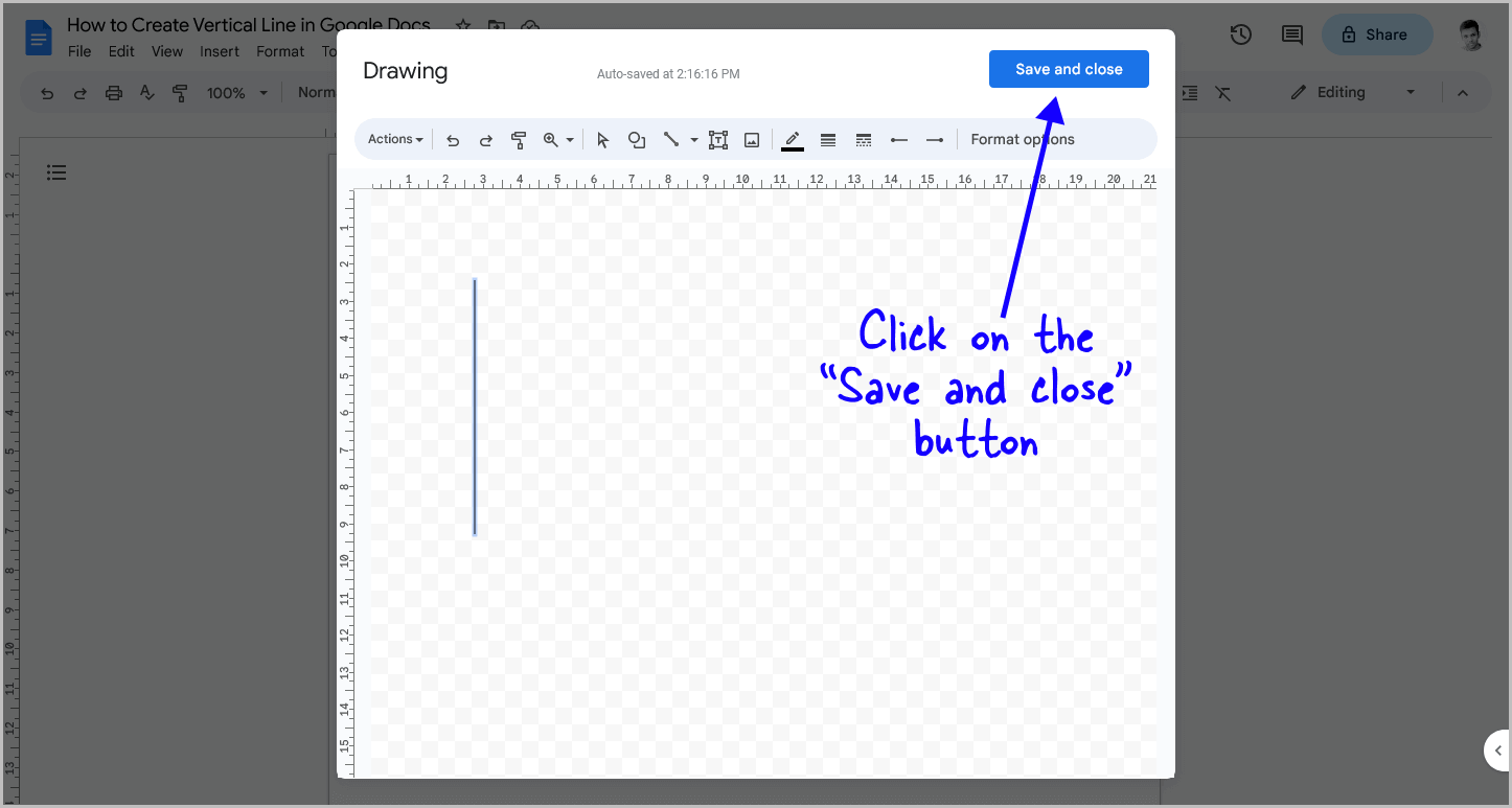 How to Create Vertical Line in Google Docs