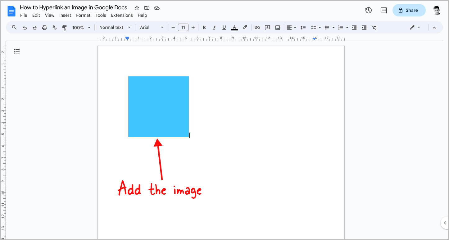 How to Hyperlink an Image in Google Docs
