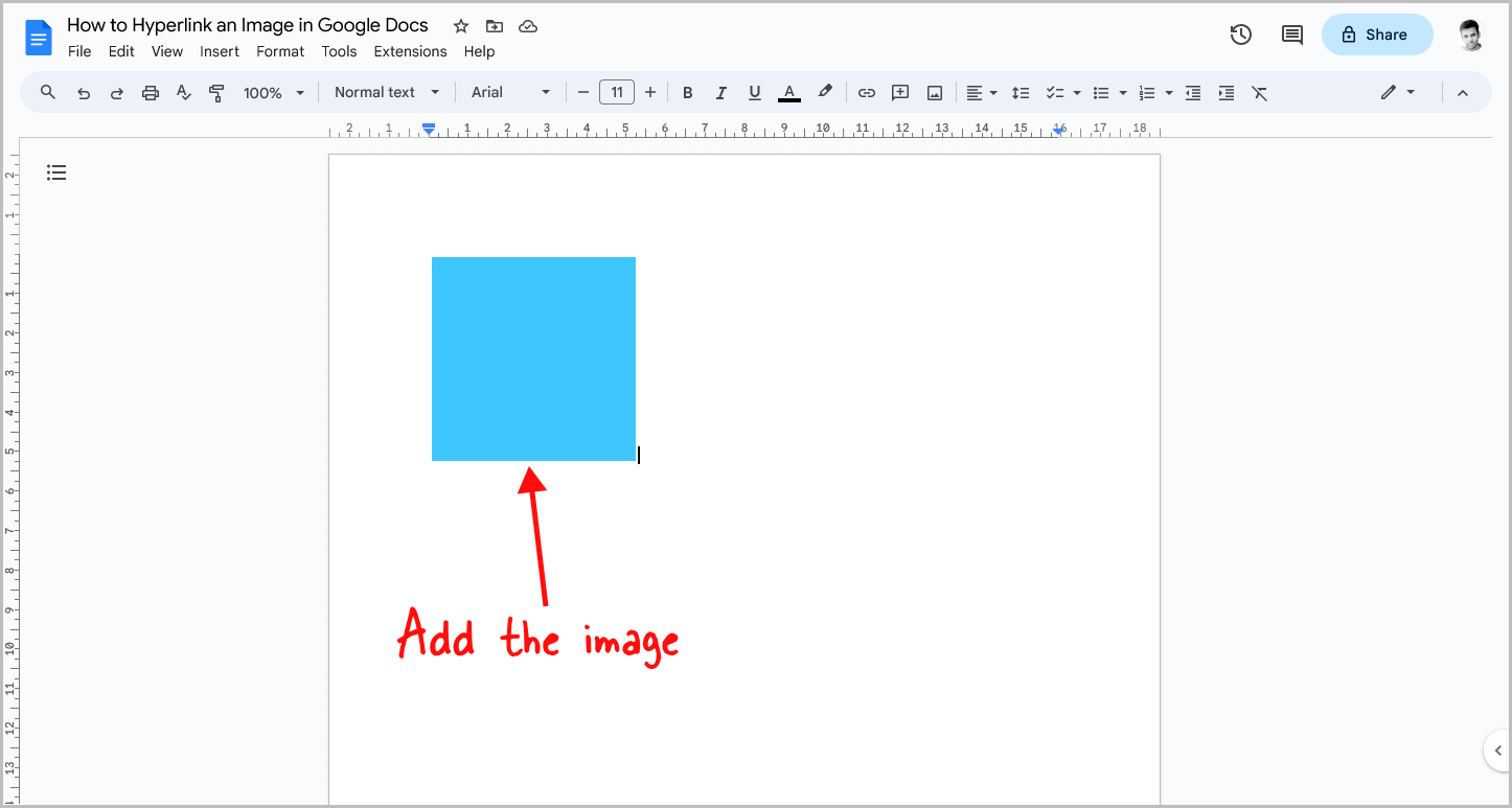 How To Hyperlink An Image In Google Docs