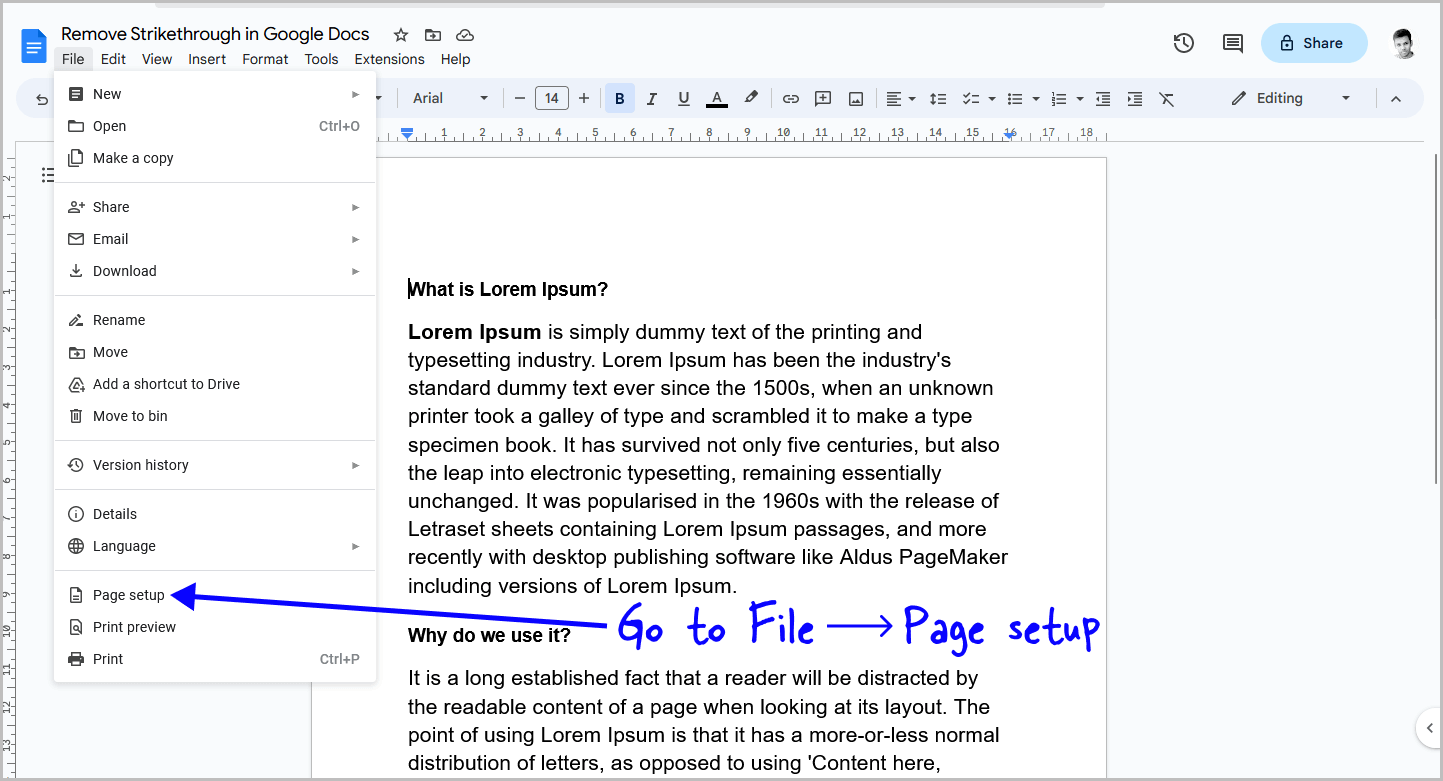 How to Remove Header Space in Google Docs