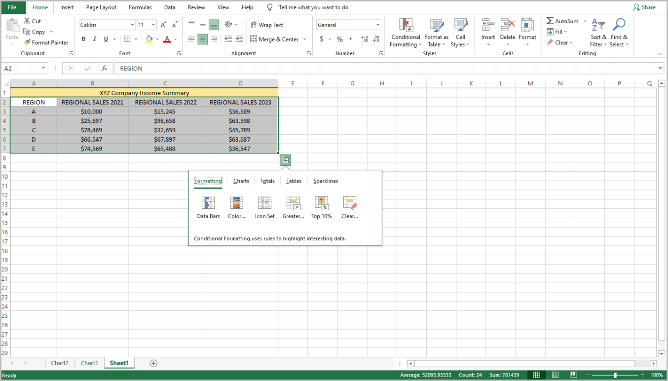 Quick Analysis Tool Excel Not Showing Up Mac [FIX]