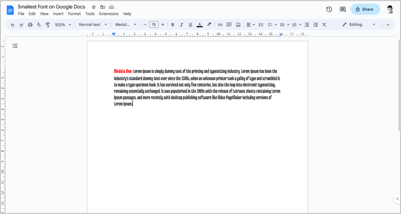 smallest-font-on-google-docs